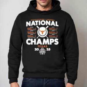 Texas Longhorns Ncaa Division I Softball National Champs 2025 Shirt 2 Texas Longhorns Ncaa Division I Softball National Champs Hoodie