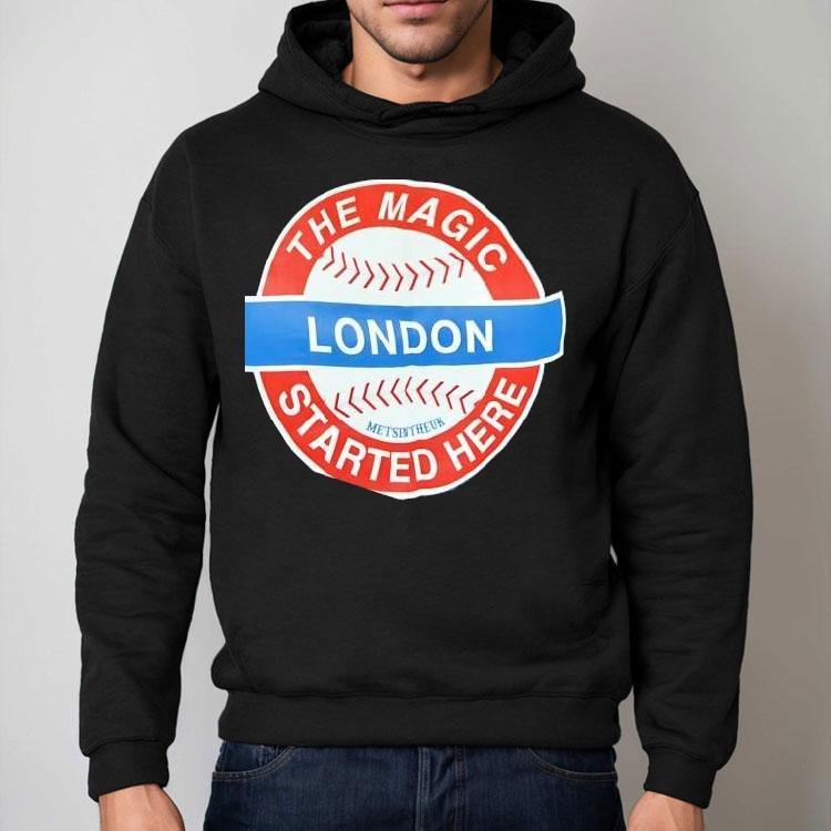 The Magic Started Here London Logo Baseball Shirt The Magic Started Here London Logo Baseball Shirt
