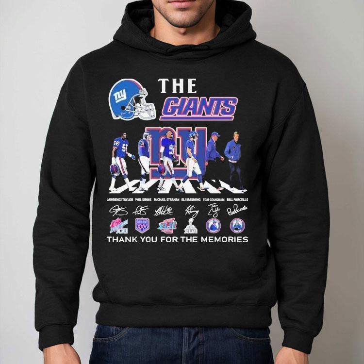 The New York Giants Thank You For The Memories Road Abbey Signatures Shirt The New York Giants Thank You For The Memories Road Abbey Signatures Shirt
