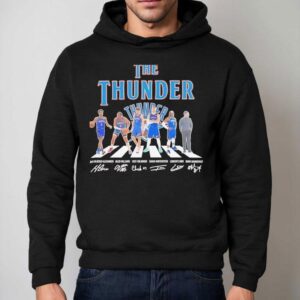 The Oklahoma City Thunder Walking Across Signatures Shirt 2 The Oklahoma City Thunder Walking Across Signatures Hoodie
