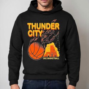 Thunder City Okc Basketball Retro Fireball Shirt 2 Thunder City Okc Basketball Retro Fireball Hoodie