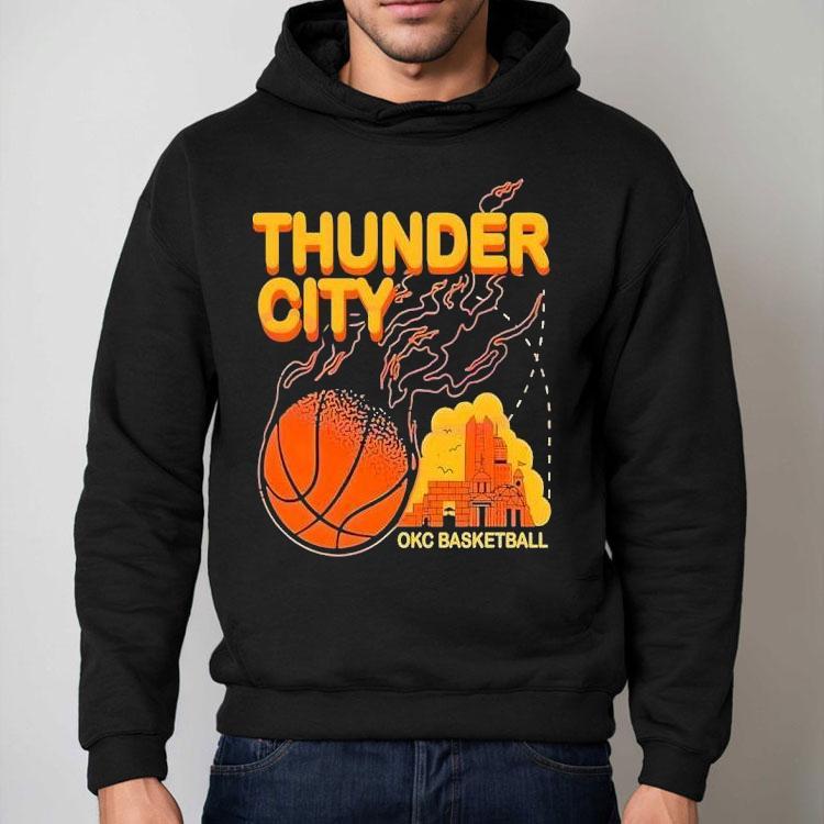 Thunder City Okc Basketball Retro Fireball Shirt Thunder City Okc Basketball Retro Fireball Shirt
