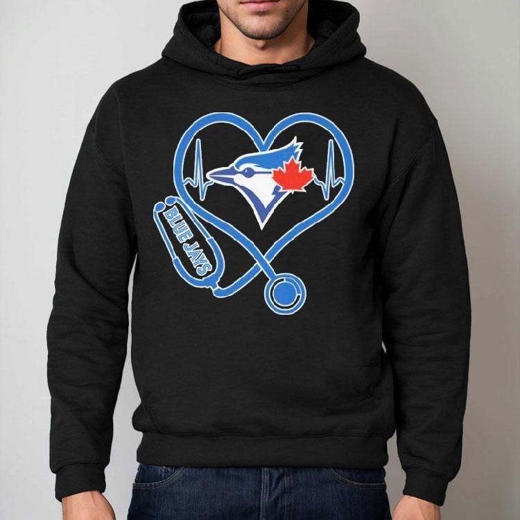 Toronto Blue Jays Caring Hearts Nurse Stethoscope Shirt Toronto Blue Jays Caring Hearts Nurse Stethoscope Shirt