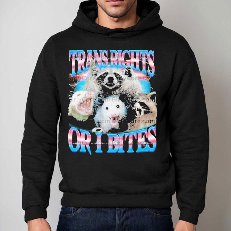 Trans Rights Or I Bites Raccoon Opossum Pride Month Shirt Trans Rights Or I Bites Raccoon Opossum Pride Month Shirt