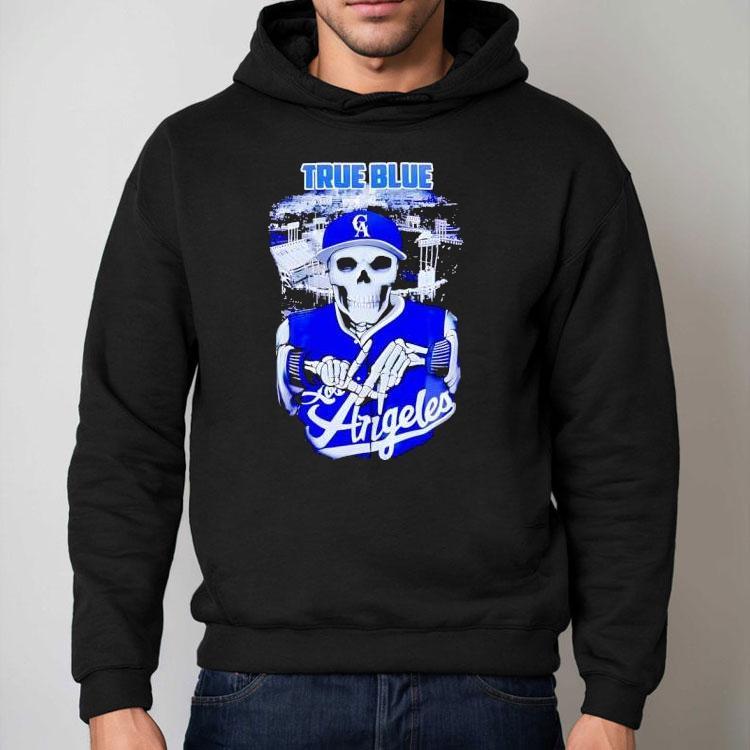 True Blue Skeleton Los Angeles Dodgers Baseball Shirt True Blue Skeleton Los Angeles Dodgers Baseball Shirt