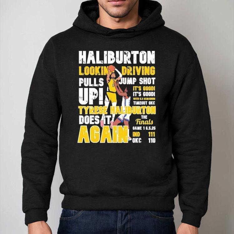 Tyrese Haliburton Looking Driving Pulls Jumpshot Up Shirt Tyrese Haliburton Looking Driving Pulls Jumpshot Up Shirt