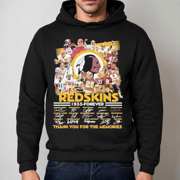 Washington Commanders Redskins 1933 Forever Thank You For The Memories Signatures Shirt Washington Commanders Redskins 1933 Forever Thank You For The Memories Signatures Shirt