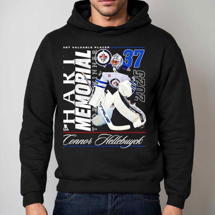 Winnipeg Jets Connor Hellebuyck 2025 Hart Memorial Trophy Winner Mvp Shirt Winnipeg Jets Connor Hellebuyck 2025 Hart Memorial Trophy Winner Mvp Shirt