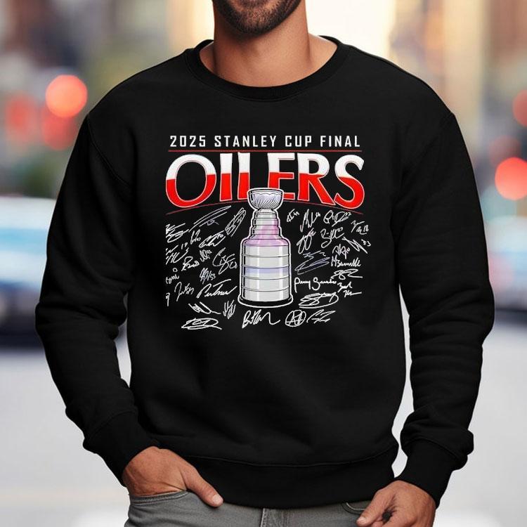 2025 Stanley Cup Final Edmonton Oilers Signatures Shirt 2025 Stanley Cup Final Edmonton Oilers Signatures Shirt