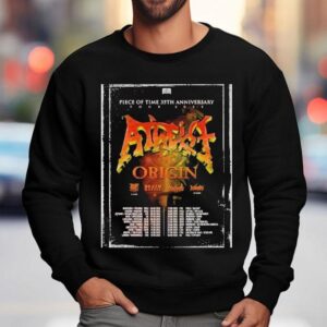 Atheist Piece Of Time Th Anniversary Tour Dates List Start In Warsaw Poland On September Sweatshirt