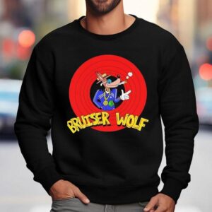 Bruiser Wolf Smoking Cartoon Logo Shirt 3 Bruiser Wolf Smoking Cartoon Logo Sweatshirt