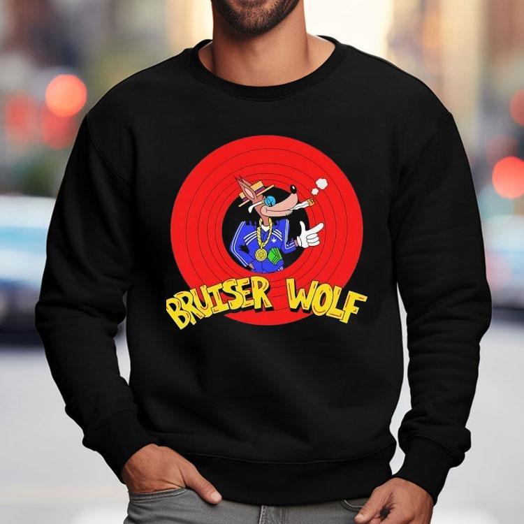 Bruiser Wolf Smoking Cartoon Logo Shirt Bruiser Wolf Smoking Cartoon Logo Shirt