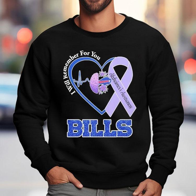 Buffalo Bills I Will Remember For You Alzheimer’s Awareness Heartbeat Shirt Buffalo Bills I Will Remember For You Alzheimer’s Awareness Heartbeat Shirt