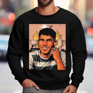 Carlos Alcaraz Wins 5 Slam Finals 5 Slam Titles Roland Garros Champion 2025 Trophy Shirt 3 Carlos Alcaraz Wins Slam Finals Slam Titles Roland Garros Champion Trophy Sweatshirt