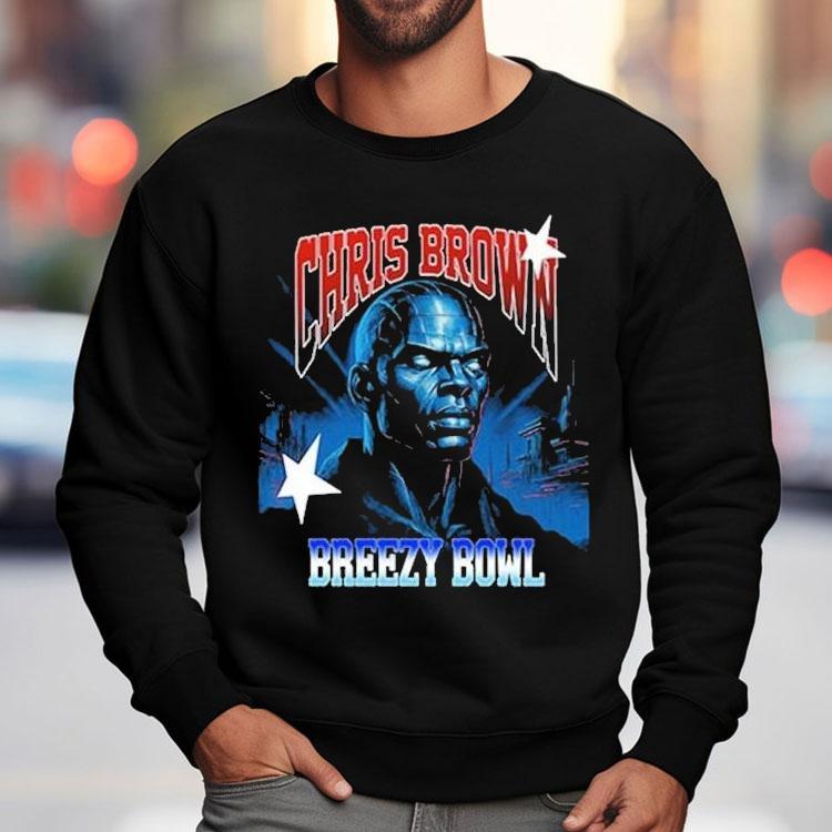 Chris Brown 2025 Tour Breezy Bowl Breezy Bowl Blue Head Xx Shirt Chris Brown 2025 Tour Breezy Bowl Breezy Bowl Blue Head Xx Shirt