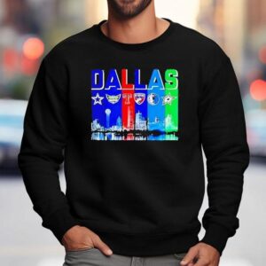 Dallas Skyline City Sports Team Logo Shirt 3 Dallas Skyline City Sports Team Logo Sweatshirt