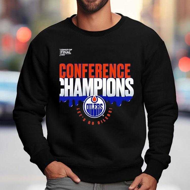 Edmonton Oilers 2025 Stanley Cup Final Western Conference Champions Let’s Go Oilers Shirt Edmonton Oilers 2025 Stanley Cup Final Western Conference Champions Let’s Go Oilers Shirt