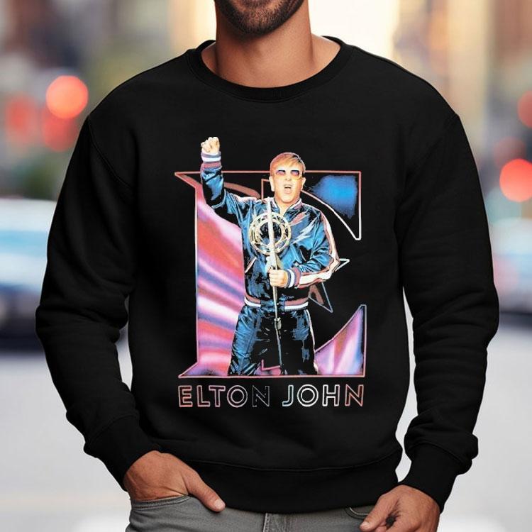Elton John Singing Farewell Yellow Brick Road Eu Uk 2023 Tour Shirt Elton John Singing Farewell Yellow Brick Road Eu Uk 2023 Tour Shirt