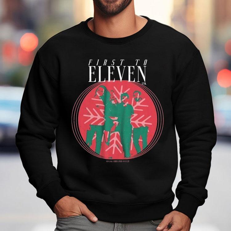 First To Eleven Holiday Christmas Photo Shirt First To Eleven Holiday Christmas Photo Shirt