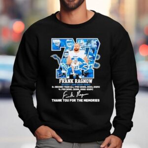 Frank Ragnow Detroit Lions Signature Thank You For The Memories Sweatshirt