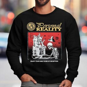 Hasan Piker Personal Reality Enjoy Your Daily Dose Of Deception Skeleton Devil Computer Sweatshirt
