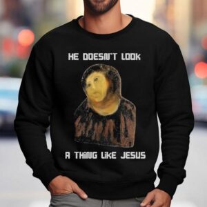 He Doesn't Look A Thing Like Jesus Shirt 3 He Doesn T Look A Thing Like Jesus Sweatshirt