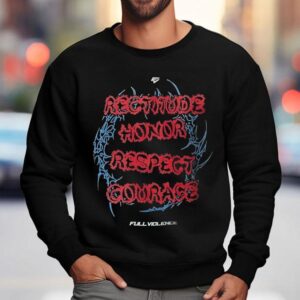 Jiri Prochazka Code Rectitude Honor Respect Courage Full Violence Sweatshirt