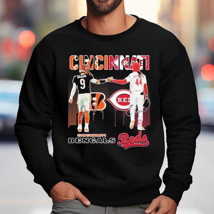 Joe Burrow And Elly De La Cruz Cincinnati Bengals X Cincinnati Reds Signatures Shirt Joe Burrow And Elly De La Cruz Cincinnati Bengals X Cincinnati Reds Signatures Shirt