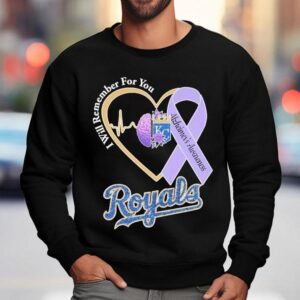 Kansas City Royals I Will Remember For You Alzheimer's Awareness Heartbeat Brain Shirt 3 Kansas City Royals I Will Remember For You Alzheimer S Awareness Heartbeat Brain Sweatshirt
