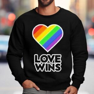 Love Wins Pride Rainbow Hear Sweatshirt