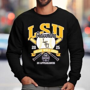 Lsu Tigers Ncaa Men S College World Series Omaha Geaux Maha Appearances Sweatshirt