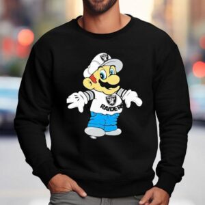 Mario Las Vegas Raiders Logo Shirt 3 Mario Las Vegas Raiders Logo Sweatshirt