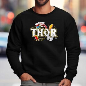 Marvel Thor Dimensional Sticker Motive Sweatshirt