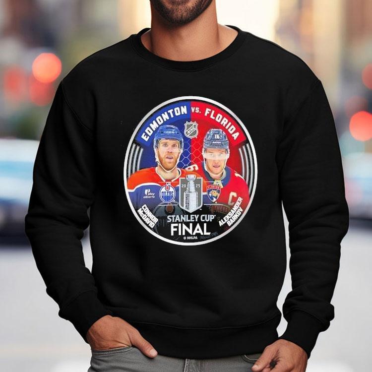 Mcdavid Edmonton Oilers Vs Barkov Florida Panthers Nhl Stanley Cup Final 2025 Shirt Mcdavid Edmonton Oilers Vs Barkov Florida Panthers Nhl Stanley Cup Final 2025 Shirt