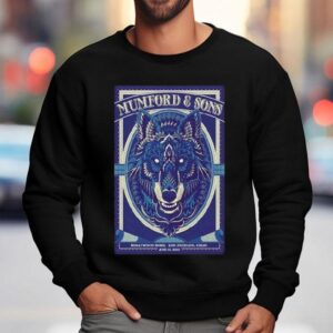 Mumford Sons Tour Hollywood Bowl Los Angeles Ca Wolf Sweatshirt