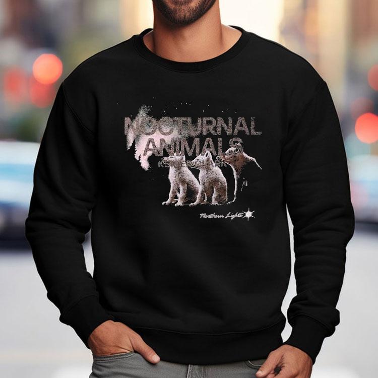 Nocturnal Animals Northern Lights Wolves Shirt Nocturnal Animals Northern Lights Wolves Shirt