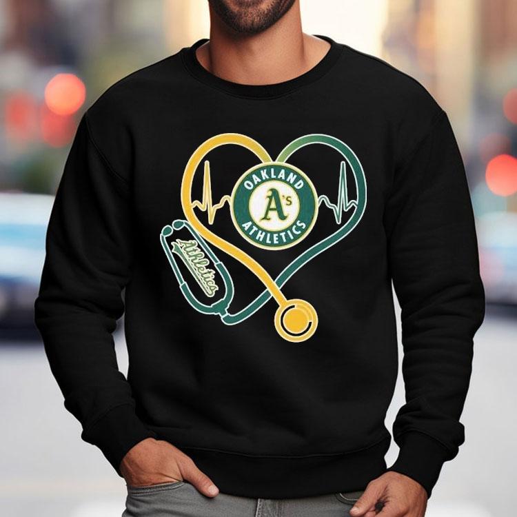 Oakland Athletics Caring Hearts Nurse Stethoscope Heartbeat Shirt Oakland Athletics Caring Hearts Nurse Stethoscope Heartbeat Shirt