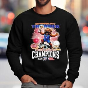 Okalahoma City Thunder Western Conference Champions 2025 Shirt 3 Okalahoma City Thunder Western Conference Champions Sweatshirt