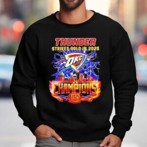 Oklahoma City Thunder Strikes Gold In 2025 Champion Lightning Shirt 3 Oklahoma City Thunder Strikes Gold In Champion Lightning Sweatshirt