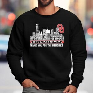 Oklahoma Sooners Skyline City Players Names Thank You For The Memories Shirt 3 Oklahoma Sooners Skyline City Players Names Thank You For The Memories Sweatshirt