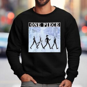 One Piece Characters Walking Across Sweatshirt