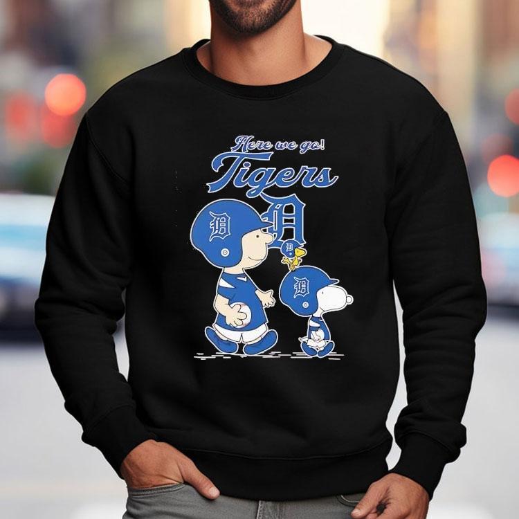 Peanuts Here We Go Detroit Tigers Shirt Peanuts Here We Go Detroit Tigers Shirt