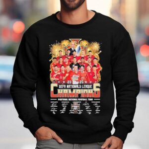 Portugal Football Team Uefa Nations League Champions 2025 Signatures Shirt 3 Portugal Football Team Uefa Nations League Champions Signatures Sweatshirt