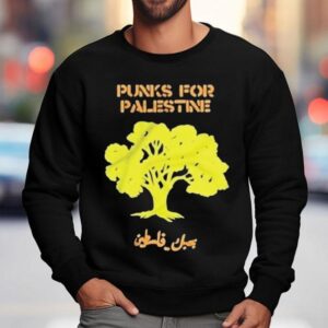 Punks For Palestine Tree Sweatshirt