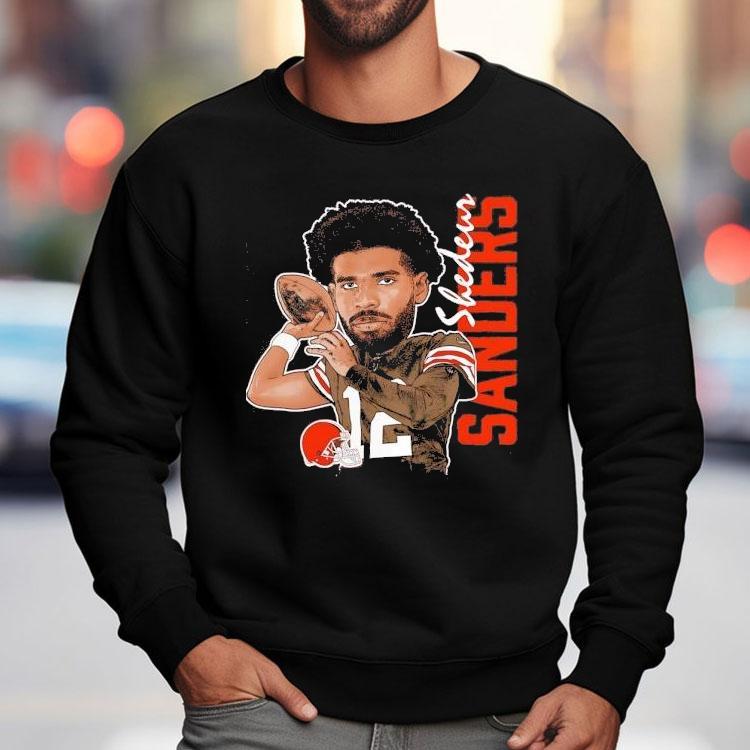 Shedeur Sanders Cleveland Browns Football Caricature Shirt Shedeur Sanders Cleveland Browns Football Caricature Shirt