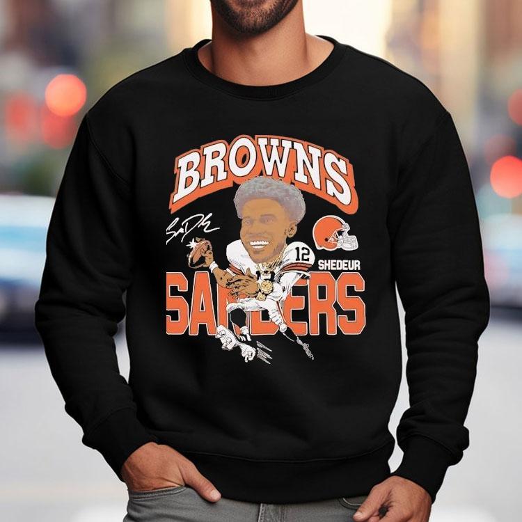 Shedeur Sanders Cleveland Browns Signature Cartoon Shirt Shedeur Sanders Cleveland Browns Signature Cartoon Shirt