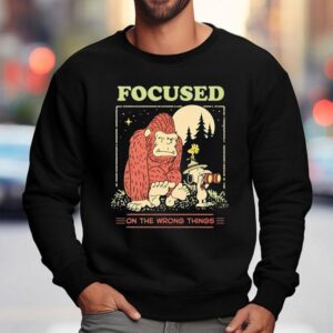 Snoopy And Woodstock And Bigfoot Focused On The Wrong Things Sweatshirt