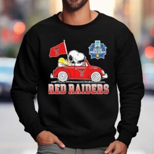 Snoopy And Woodstock Driving Car Texas Tech Red Raiders Ncaa 2025 Women's College World Series Oklahoma City Shirt 3 Snoopy And Woodstock Driving Car Texas Tech Red Raiders Ncaa Women S College World Series Oklahoma City Sweatshirt