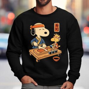 Snoopy And Woodstock Making Sushi Sweatshirt
