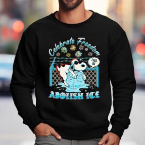 Snoopy Celebrate Freedom Abolish Ice Sweatshirt